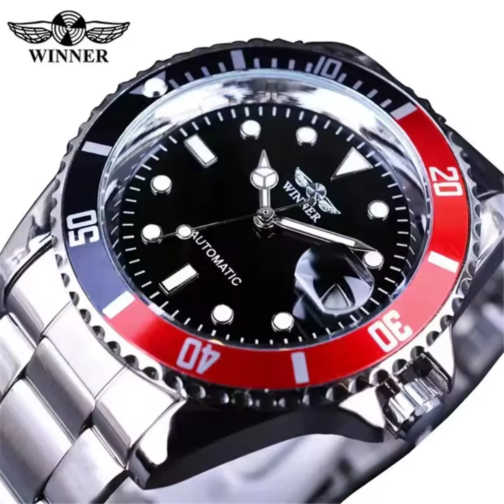 Men's Automatic Mechanical Watch Waterproof Stainless Steel Strap Wristwatch Calendar Luminous Casual Watches for Men
Men's Automatic Mechanical Watch Waterproof Stainless Steel Strap Wristwatch Calendar Luminous Casual Watches for Men