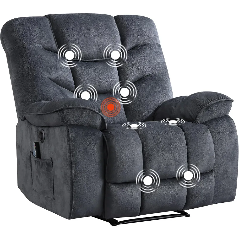 Oversized Electric Recliner Chair with Massage and Heat, 41" Wide Power Reclining Chairs with USB Port, Breathable Fabric
Oversized Electric Recliner Chair with Massage and Heat, 41" Wide Power Reclining Chairs with USB Port, Breathable Fabric