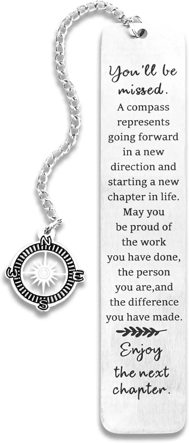 Metal Bookmark Coworker Leaving Gift Going Away Farewell Goodbye Retirement Boss Teacher Nurse Friend
Metal Bookmark Coworker Leaving Gift Going Away Farewell Goodbye Retirement Boss Teacher Nurse Friend