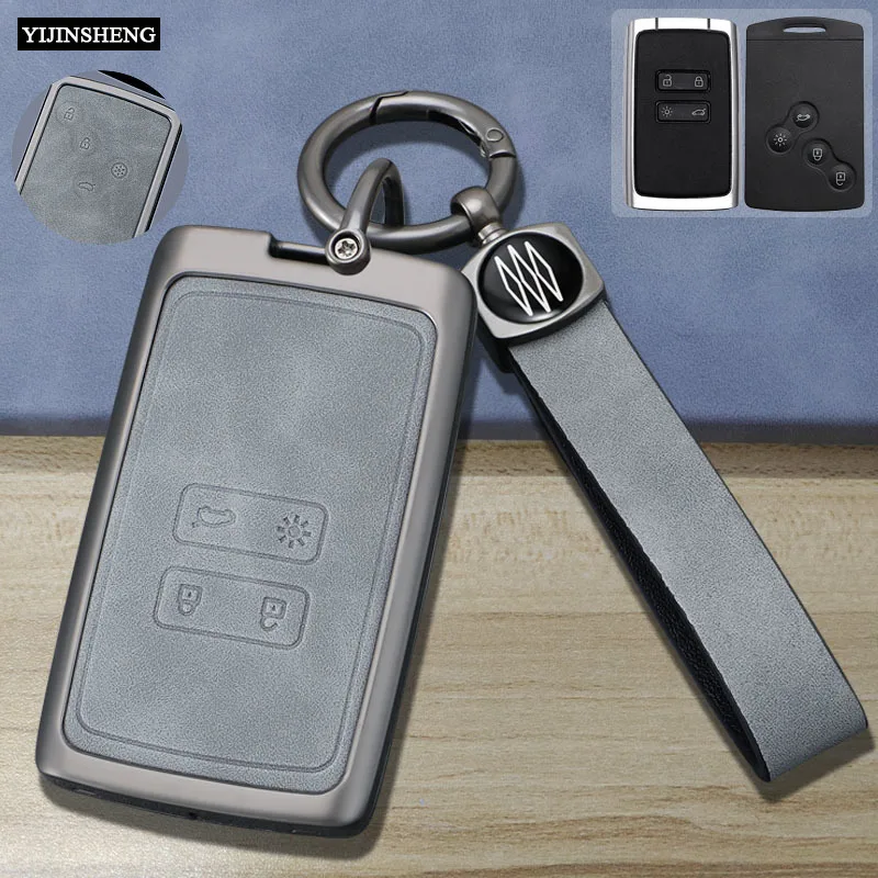 4 Button Zinc Alloy + Leather Car Key Case Cover For Renault Koleos Kadjar Megane Captur Espace Clio 2016-2023 Dacia Duster 2023
4 Button Zinc Alloy + Leather Car Key Case Cover For Renault Koleos Kadjar Megane Captur Espace Clio 2016-2023 Dacia Duster 2023