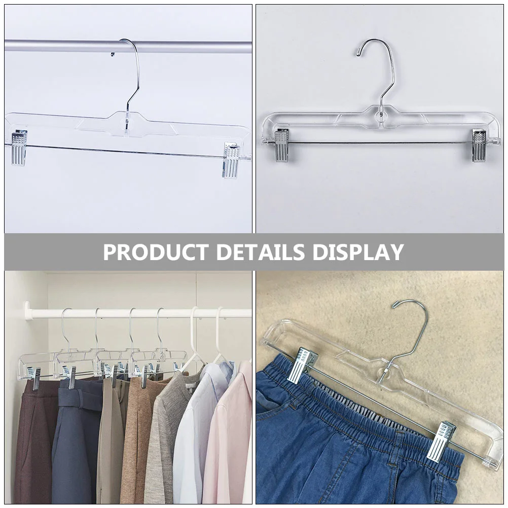 10Pcs Telescopic Pants Hanger Adjustable Clips Rotating Hook Transparent Material Skirt Hangers Clothes Hanger For Jeans Travel
10Pcs Telescopic Pants Hanger Adjustable Clips Rotating Hook Transparent Material Skirt Hangers Clothes Hanger For Jeans Travel