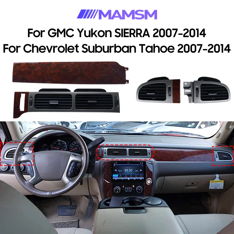 Вентиляционная решетка кондиционера MAMSM для GMC Yukon, SIERRA, Chevrolet Suburban, Tahoe 2007-2014, аксессуар для приборной панели автомобиля
Вентиляционная решетка кондиционера MAMSM для GMC Yukon, SIERRA, Chevrolet Suburban, Tahoe 2007-2014, аксессуар для приборной панели автомобиля