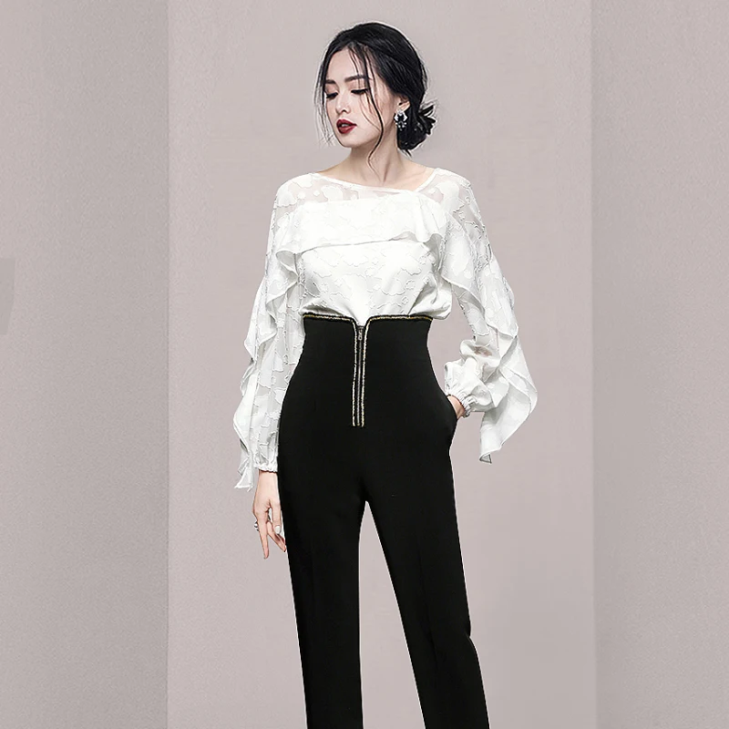 Elegant High Waist Slim Fit White Shirt And Black Nine-Piece Pants Two-Piece Set for Young Women Fashionable European Style
Elegant High Waist Slim Fit White Shirt And Black Nine-Piece Pants Two-Piece Set for Young Women Fashionable European Style