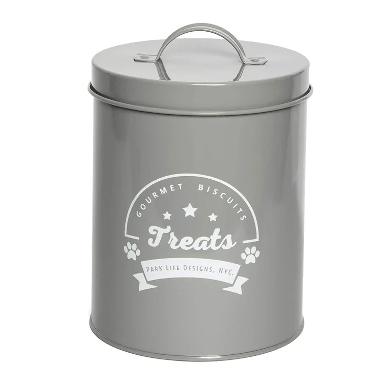 Galvanized Iron Dog Food Container Pet Food Storage Tin Dog Treat Jar with Lid for Pet
Galvanized Iron Dog Food Container Pet Food Storage Tin Dog Treat Jar with Lid for Pet