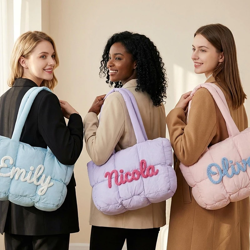 1 pc ersonalized Quilted Nylon Puffer Tote Bag, Monogrammed Shoulder Beach Bag
1 pc ersonalized Quilted Nylon Puffer Tote Bag, Monogrammed Shoulder Beach Bag