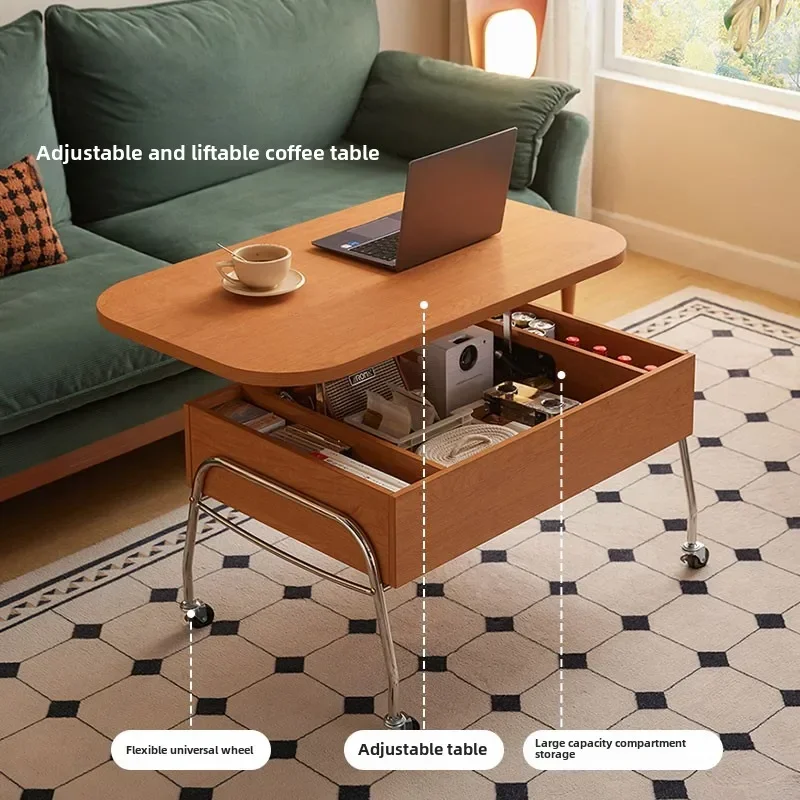 Lifting mobile coffee table, living room, household tea table, storage, sofa side, small apartment
Lifting mobile coffee table, living room, household tea table, storage, sofa side, small apartment