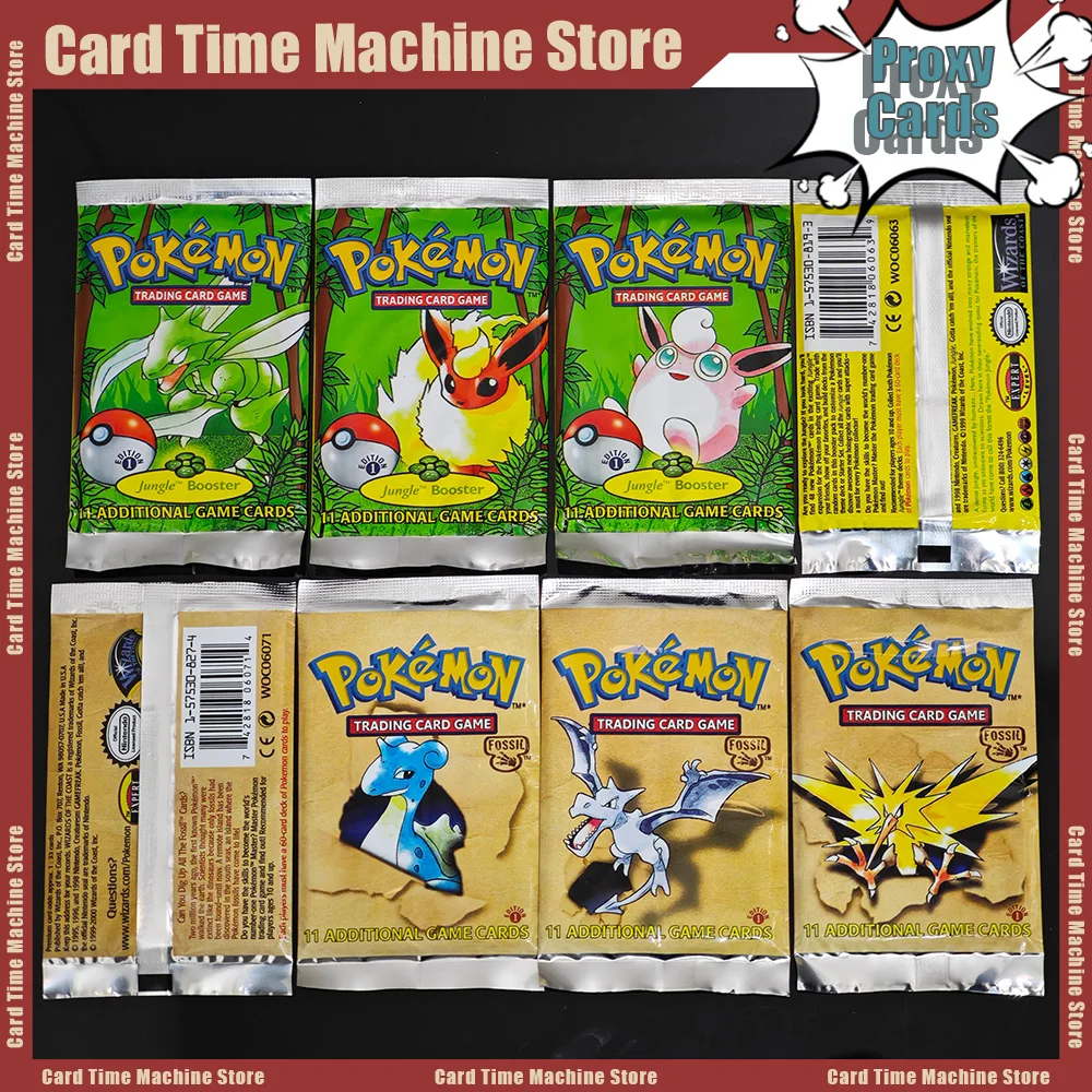 Latest Jungle Fossil PKM Expansion Pack Box Hypno Lapras First Edition Replacement Diy Cards 1Box=36Packs PTCG 1Pack=11Cards
Latest Jungle Fossil PKM Expansion Pack Box Hypno Lapras First Edition Replacement Diy Cards 1Box=36Packs PTCG 1Pack=11Cards