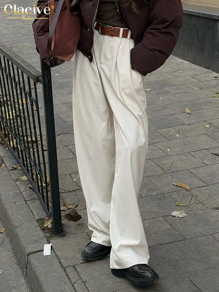 Clacive Fashion Loose White Office Women Pants 2025 Elegant High Waist Wide Leg Trousers Casual Classic Full Length Pants Female
Clacive Fashion Loose White Office Women Pants 2025 Elegant High Waist Wide Leg Trousers Casual Classic Full Length Pants Female