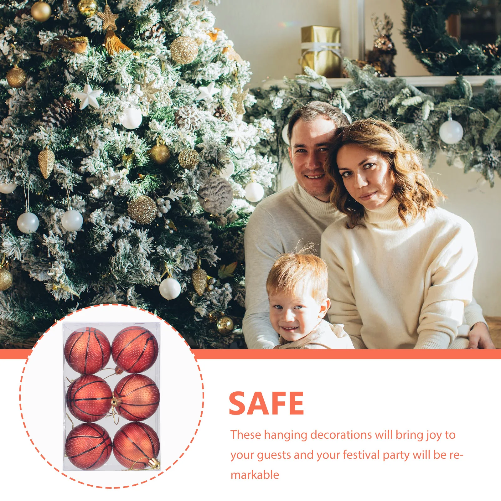 6Pcs Christmas Ball Set Premium Plastic Hanging Decorations for Tree Wall Window Door Fireplace Xmas Party Supplies
6Pcs Christmas Ball Set Premium Plastic Hanging Decorations for Tree Wall Window Door Fireplace Xmas Party Supplies