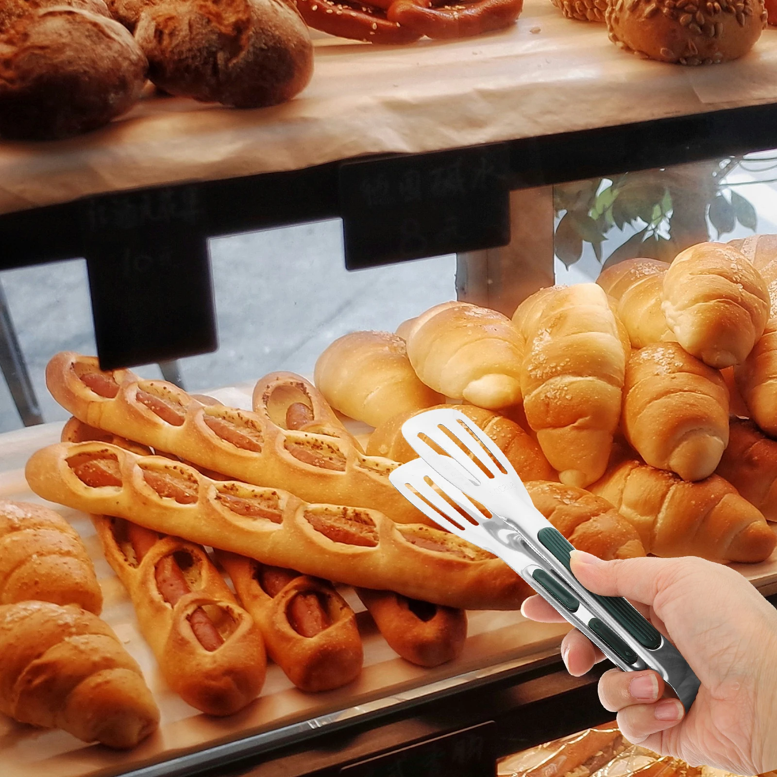 Stainless Steel 7 Inch Nonslip H BBQ Reusable Food Clips Bread Steak Bbq Tongs Serving Kitchen Tool Bakery Clamps
Stainless Steel 7 Inch Nonslip H BBQ Reusable Food Clips Bread Steak Bbq Tongs Serving Kitchen Tool Bakery Clamps