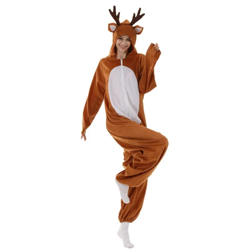 Christmas Deer Onesie Couple Funny Party Stage Props Bar Reindeer Suit Halloween Autumn Polyester Fiber Costume Outfit
Christmas Deer Onesie Couple Funny Party Stage Props Bar Reindeer Suit Halloween Autumn Polyester Fiber Costume Outfit