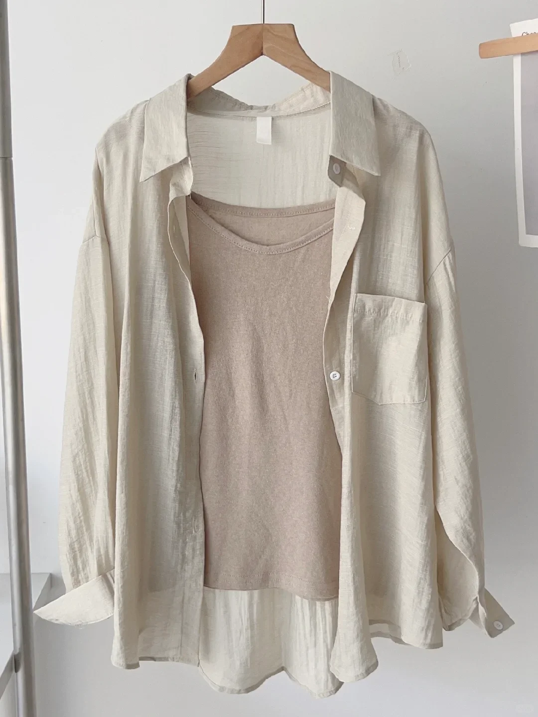 Women's Loose Long Sve Linen irt Jaet Summer Air Conditioning Cover up Korean Sle Commute Pure Color Button Detail
Women's Loose Long Sve Linen irt Jaet Summer Air Conditioning Cover up Korean Sle Commute Pure Color Button Detail