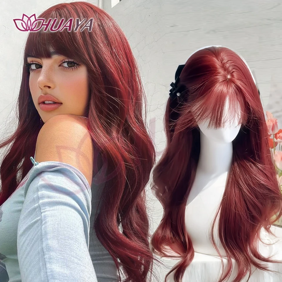 Long Red Wig with Bangs Body Wave Raspberry Red Wig for Women Wavy Curly Cosplay Synthetic Hair Natural Looking for Party
Long Red Wig with Bangs Body Wave Raspberry Red Wig for Women Wavy Curly Cosplay Synthetic Hair Natural Looking for Party