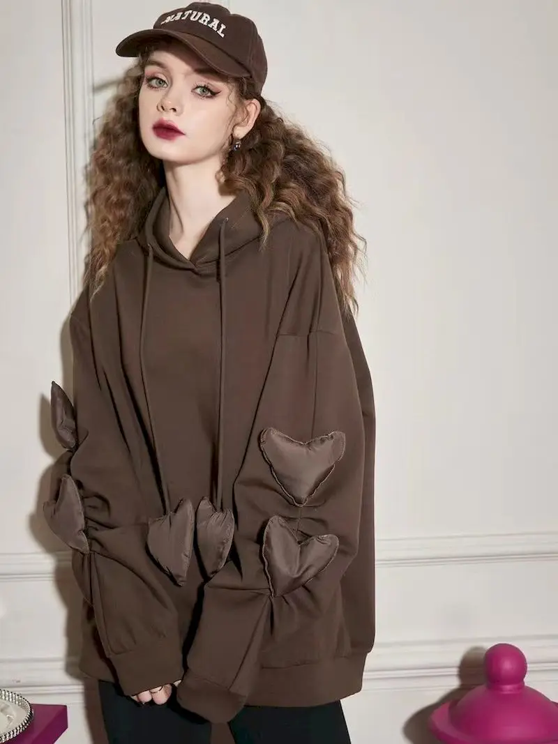 Fashion Design Hoodies Women High Grade Pullover Hooded Coats Autumn Winter Trend Plush Thicken Loose Hoodie Casual Cute Jackets
Fashion Design Hoodies Women High Grade Pullover Hooded Coats Autumn Winter Trend Plush Thicken Loose Hoodie Casual Cute Jackets