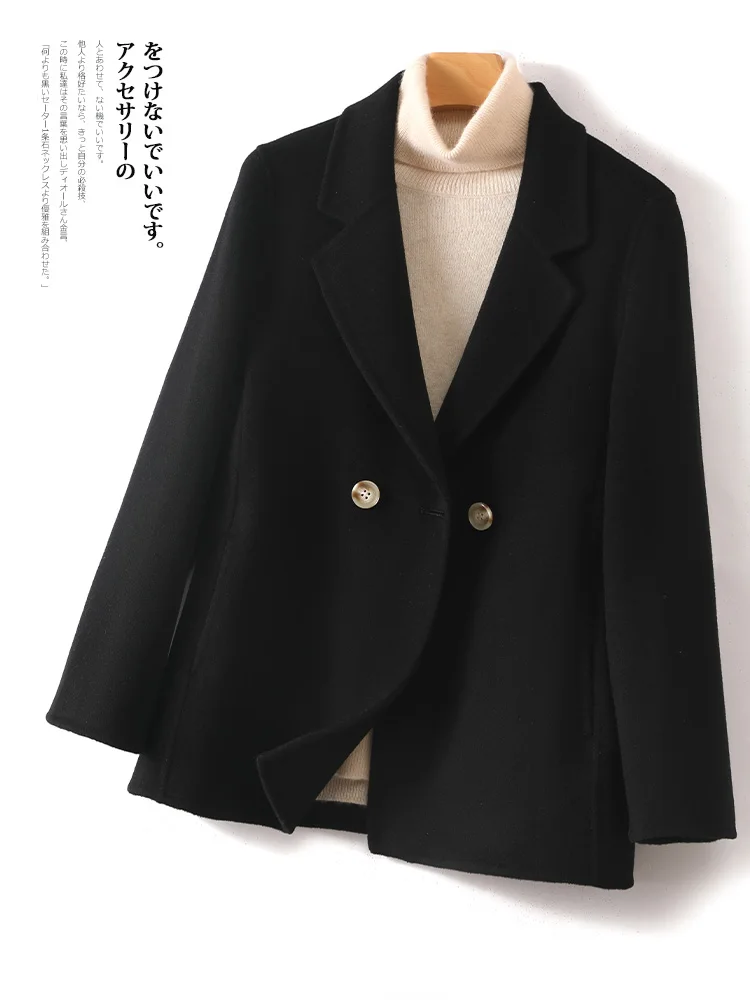 100% Double sided Wool Coat Women's Spring and Autumn Suit Collar Double sided Cashmere Coat Women's Short Slim Fit Small Suit
100% Double sided Wool Coat Women's Spring and Autumn Suit Collar Double sided Cashmere Coat Women's Short Slim Fit Small Suit
