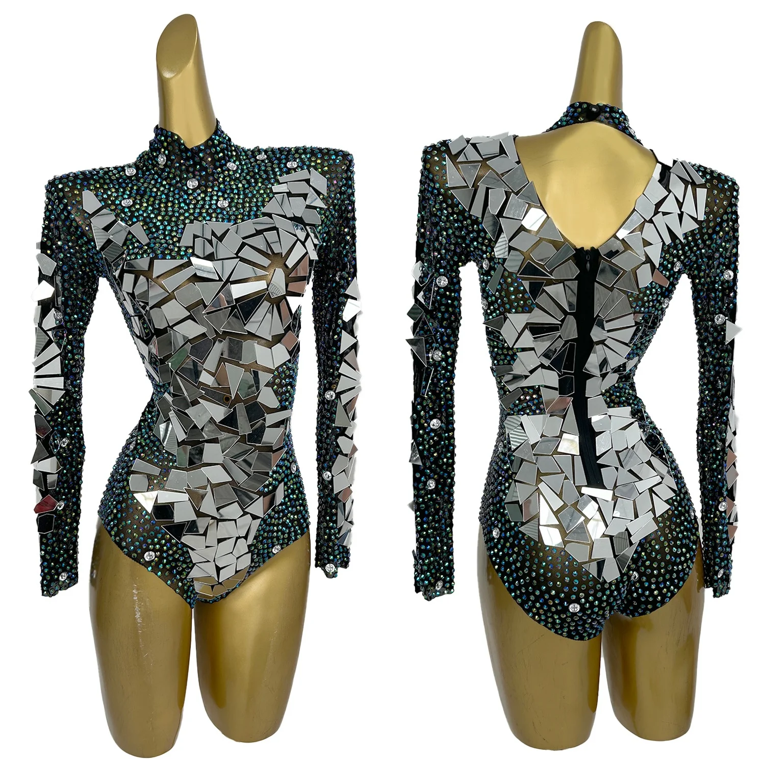 Sparkly Night Club Stage Dance Performance Bodysuit Sexy Bar Showgirl Outfit Rhinestone Sequins Tight Fitting Leotard Jinpingzi
Sparkly Night Club Stage Dance Performance Bodysuit Sexy Bar Showgirl Outfit Rhinestone Sequins Tight Fitting Leotard Jinpingzi