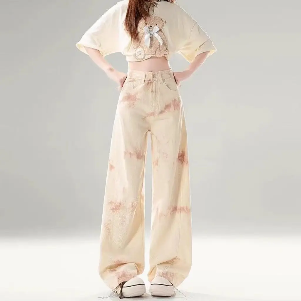 Tie Dye Wide Leg High Waist Shot Women's Straight Jeans Loosefit Trousers 2025 Fashion Grunge Y2k Streetwear Female Cowboy Pants
Tie Dye Wide Leg High Waist Shot Women's Straight Jeans Loosefit Trousers 2025 Fashion Grunge Y2k Streetwear Female Cowboy Pants