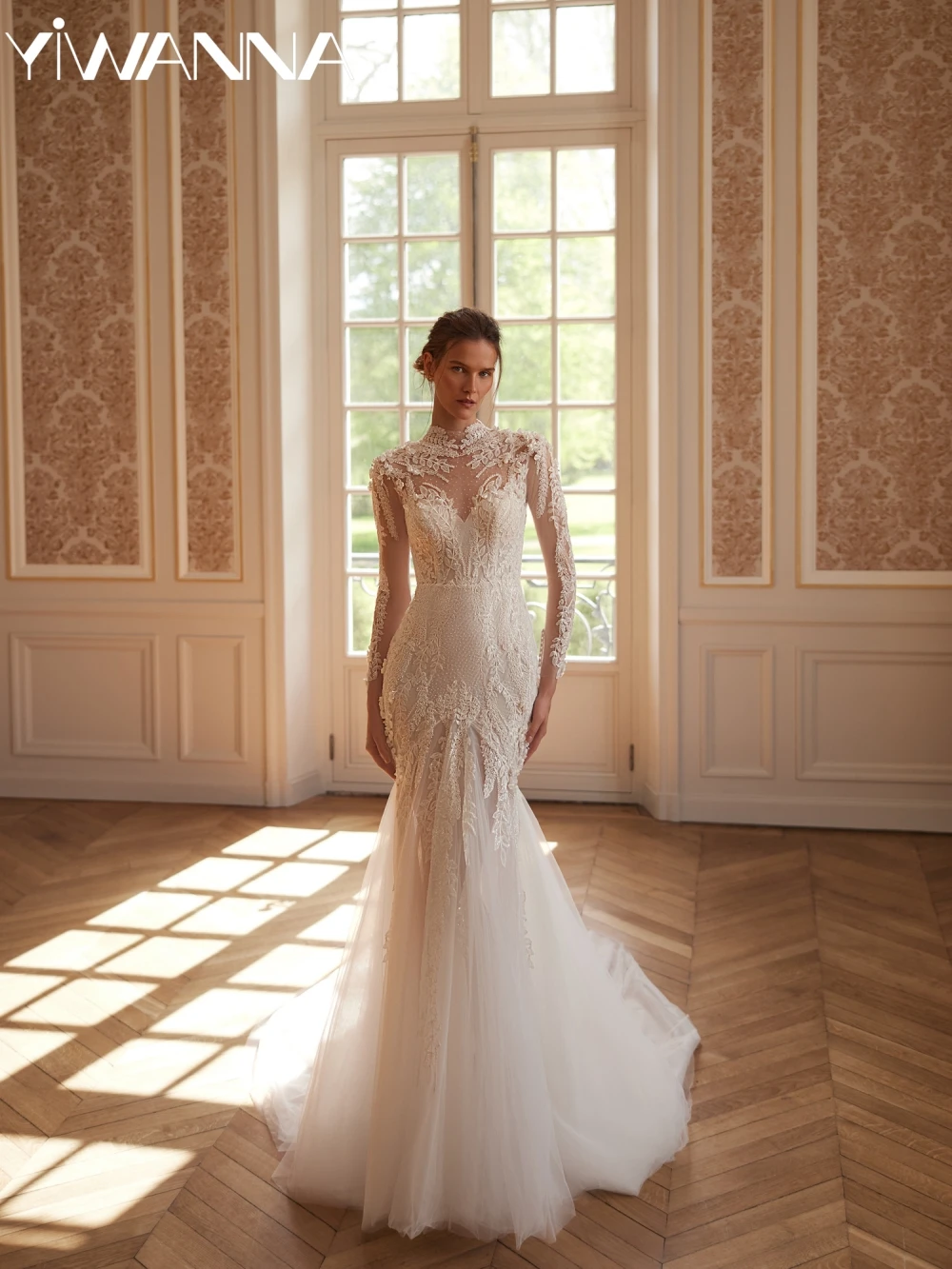 Exquisite Beaded 3D Flower Wedding Dress Dreamy Elegant Mermaid Bridal Gown Customized Illusion Long Sleeve Dresses For Bride
Exquisite Beaded 3D Flower Wedding Dress Dreamy Elegant Mermaid Bridal Gown Customized Illusion Long Sleeve Dresses For Bride