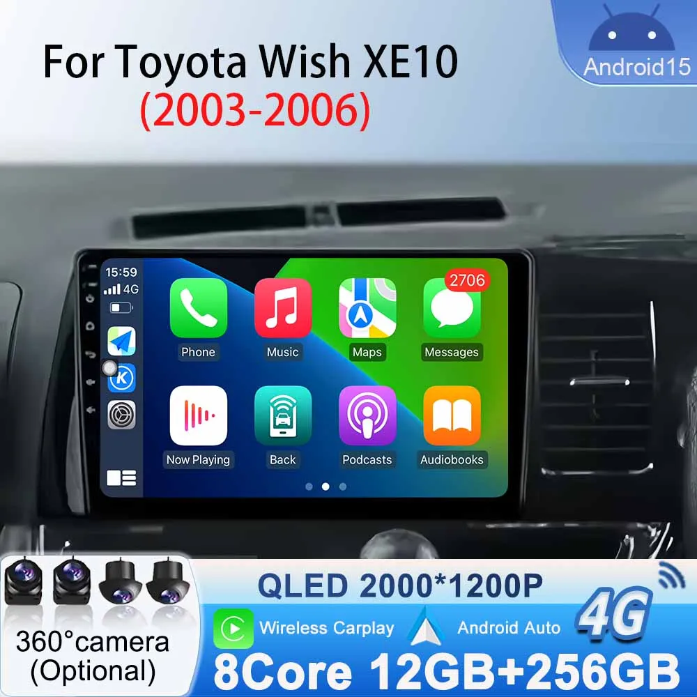 Head Unit for Toyota Wish XE10 2003 - 2006 Right hand drive Car Radio Stereo GPS Navigation Android 15 Carplay Auto Player Video
Head Unit for Toyota Wish XE10 2003 - 2006 Right hand drive Car Radio Stereo GPS Navigation Android 15 Carplay Auto Player Video