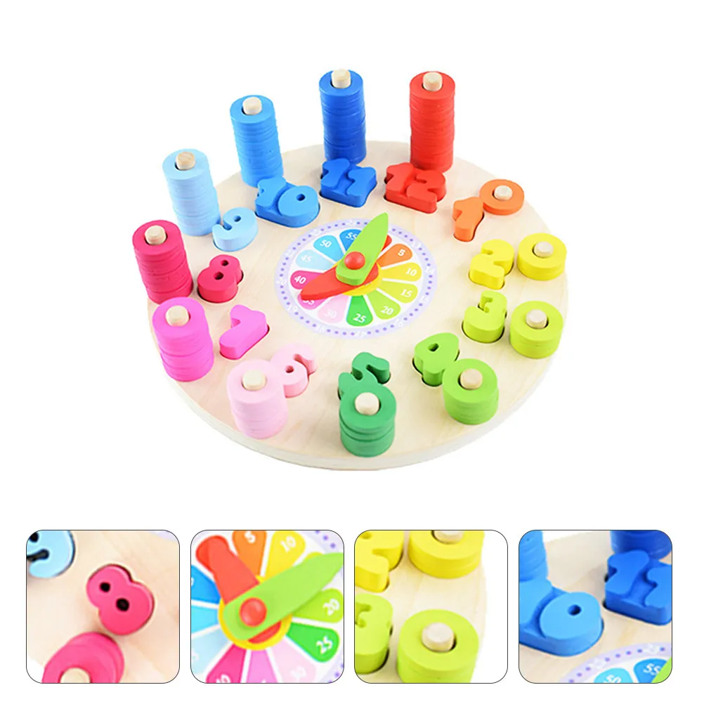 1Pcs Colorful Wooden Clock Learning Puzzle Number Cognitive Plaything for Kids Early Education Classroom Home Wooden Clock Toys
1Pcs Colorful Wooden Clock Learning Puzzle Number Cognitive Plaything for Kids Early Education Classroom Home Wooden Clock Toys