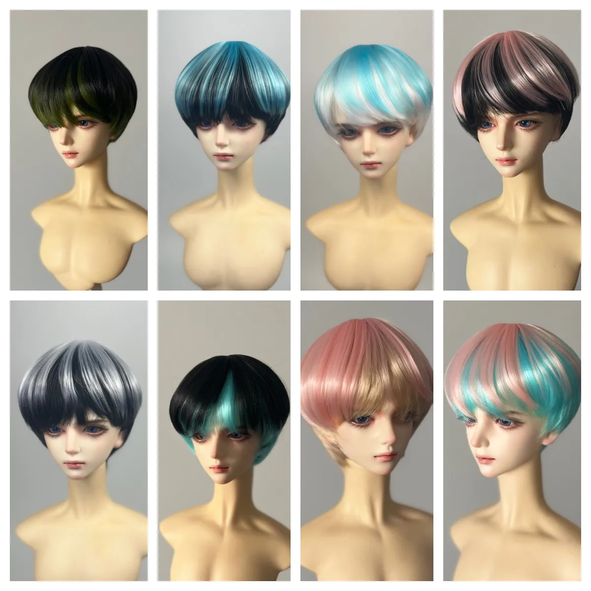 (Customized) 1/3 1/4 1/6 Doll's Wig for 60/45/30cm Bjd Doll Color Blocked Short Hair Dress Up Girl Toy Doll Accessories, No Doll
(Customized) 1/3 1/4 1/6 Doll's Wig for 60/45/30cm Bjd Doll Color Blocked Short Hair Dress Up Girl Toy Doll Accessories, No Doll