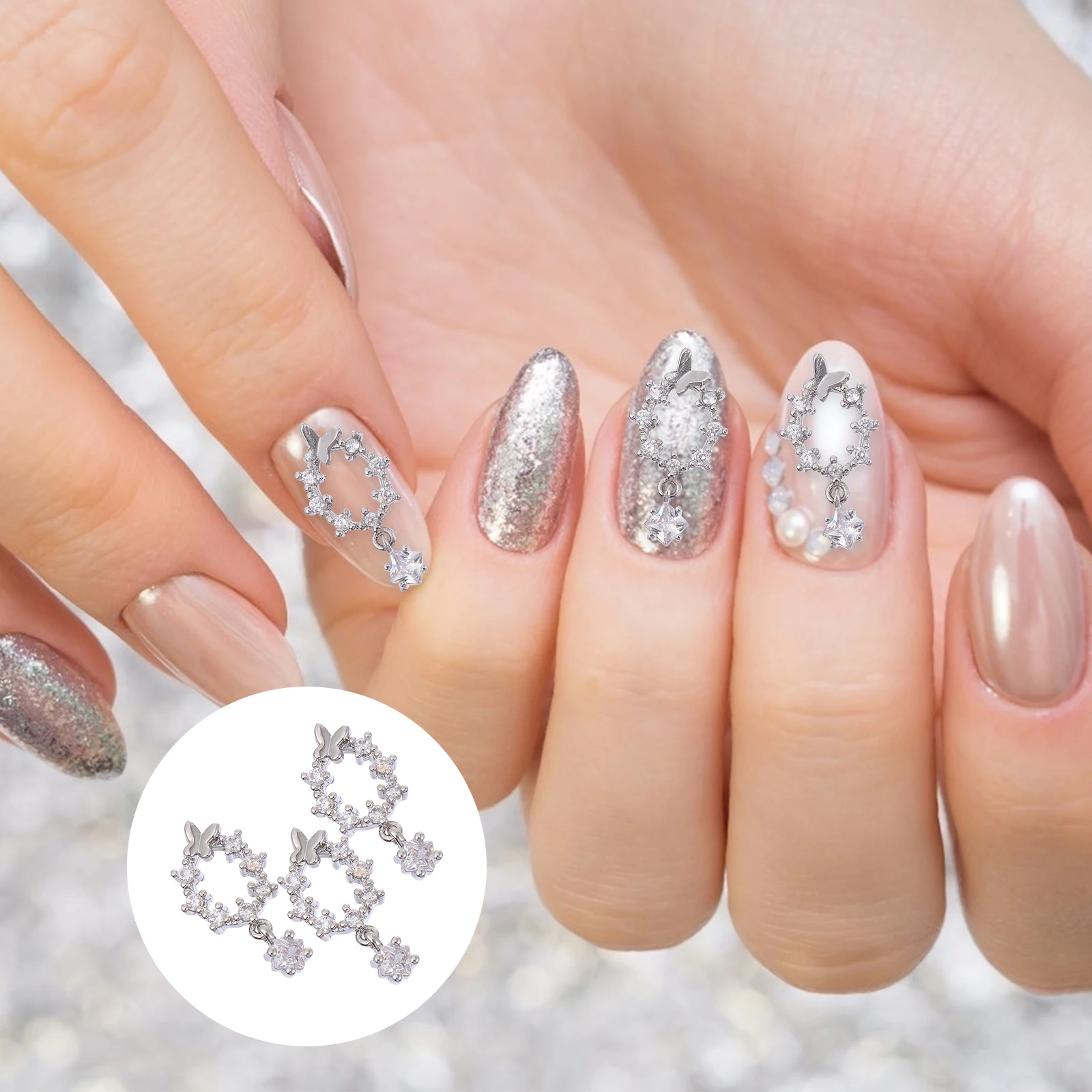 3 Pcs Zircon Nail Art Studs Metal Charms Rhinestones Manicure Gems Decoration Accessories DIY Long Lasting Non Rust Fade
3 Pcs Zircon Nail Art Studs Metal Charms Rhinestones Manicure Gems Decoration Accessories DIY Long Lasting Non Rust Fade