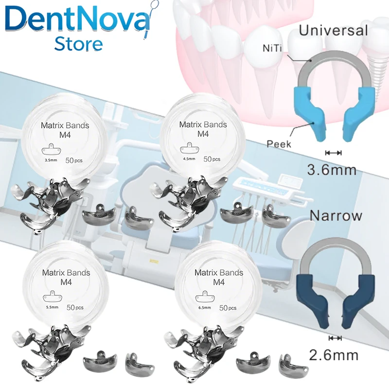 Dental Sectional Matrix Bands System Narrow NiTi Ring Universal Clamping Forceps Dental Tools
Dental Sectional Matrix Bands System Narrow NiTi Ring Universal Clamping Forceps Dental Tools