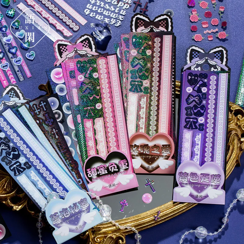 10 pieces Scrapbooking Sweet Cool Fantasy Goo Card Sticker ins Lace Pattern Long Diy Hand Account Material sticker 4 types
10 pieces Scrapbooking Sweet Cool Fantasy Goo Card Sticker ins Lace Pattern Long Diy Hand Account Material sticker 4 types