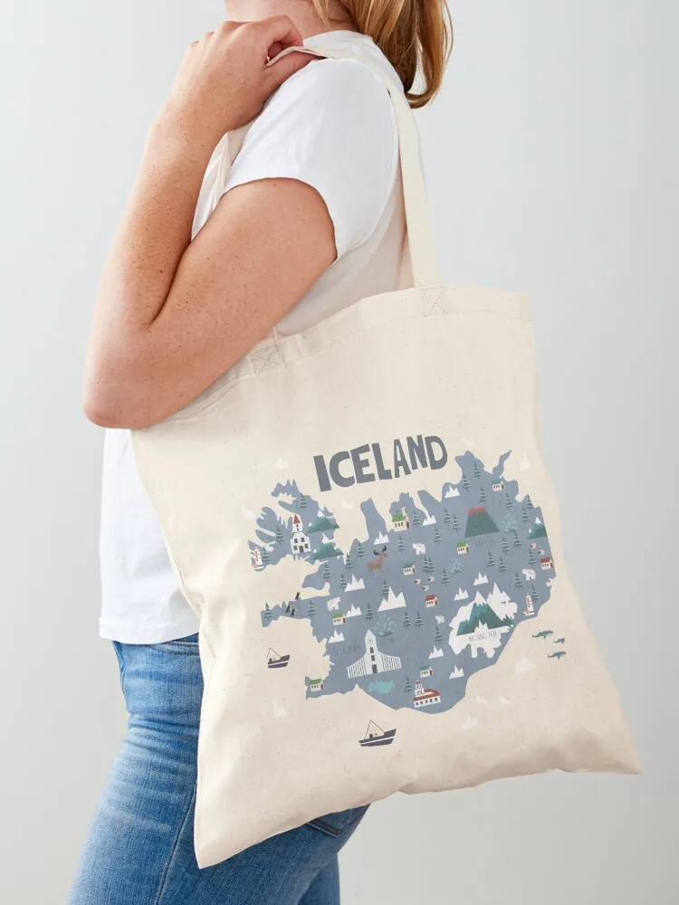 ICELAND illustrated map Tote Bag Women's shopping bag hand bag tote bags cloth bags shopping bags foldable
ICELAND illustrated map Tote Bag Women's shopping bag hand bag tote bags cloth bags shopping bags foldable
