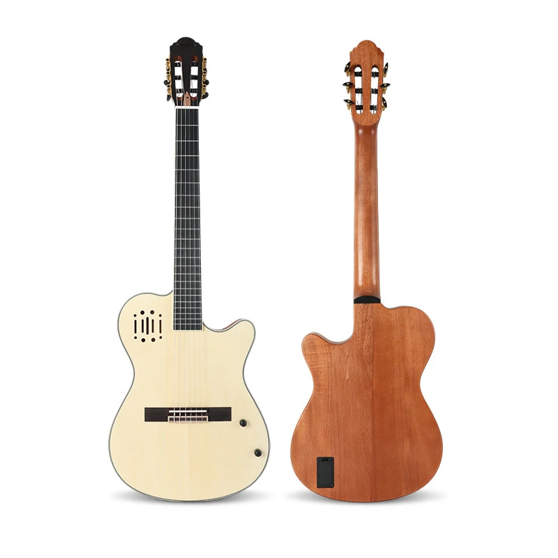 22 Tone Guitar 39Inch Classical Silent Guitar Spruce Wood Panel 6 String Guitars Thin Body Finish Classic Guitars for Beginner
22 Tone Guitar 39Inch Classical Silent Guitar Spruce Wood Panel 6 String Guitars Thin Body Finish Classic Guitars for Beginner