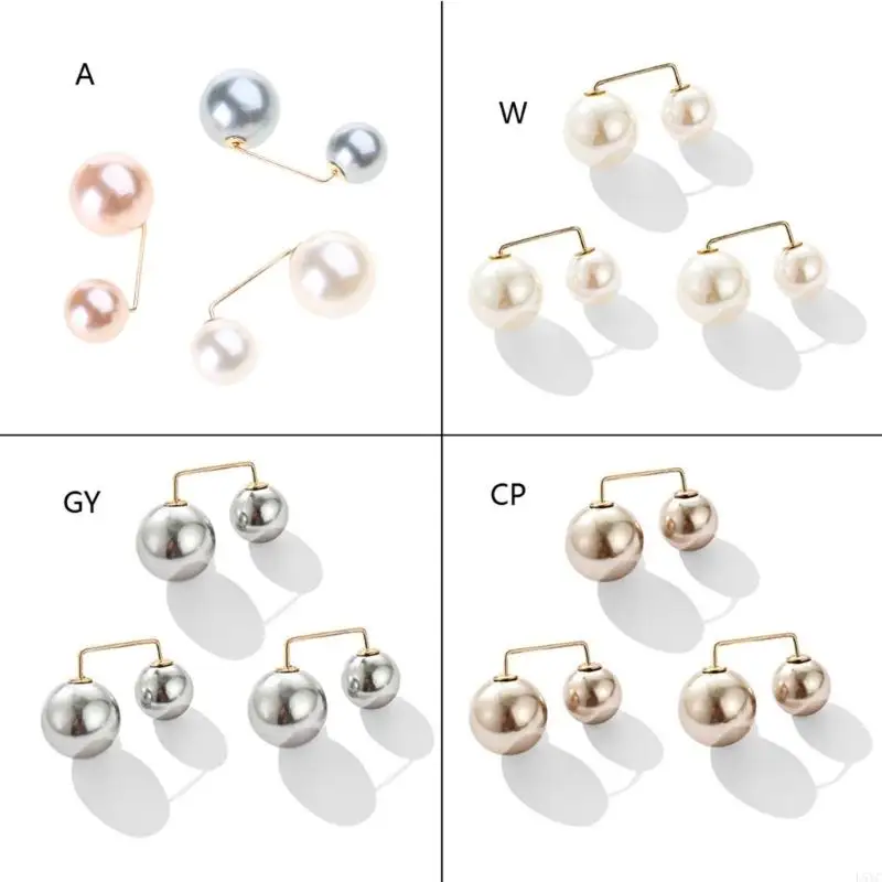 L5YC 3-Piece Sweater Shawl Clip Double Faux Pearl Brooches Safety Pins for Women
L5YC 3-Piece Sweater Shawl Clip Double Faux Pearl Brooches Safety Pins for Women