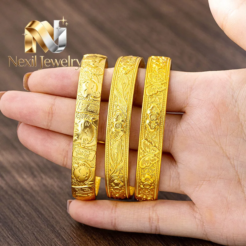 Nexil Jewelry Luxury 24K 9999 Pure Gold real gold Women's Jiyan Eight Treasures Vajra Pestle Ancient Bracelet
Nexil Jewelry Luxury 24K 9999 Pure Gold real gold Women's Jiyan Eight Treasures Vajra Pestle Ancient Bracelet