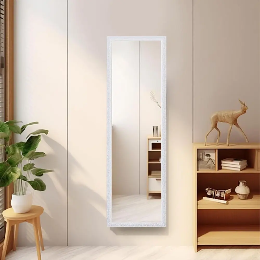 50 Wall-Mounted Full Length Mirror, White, Ideal for Home or Dorm
50 Wall-Mounted Full Length Mirror, White, Ideal for Home or Dorm
