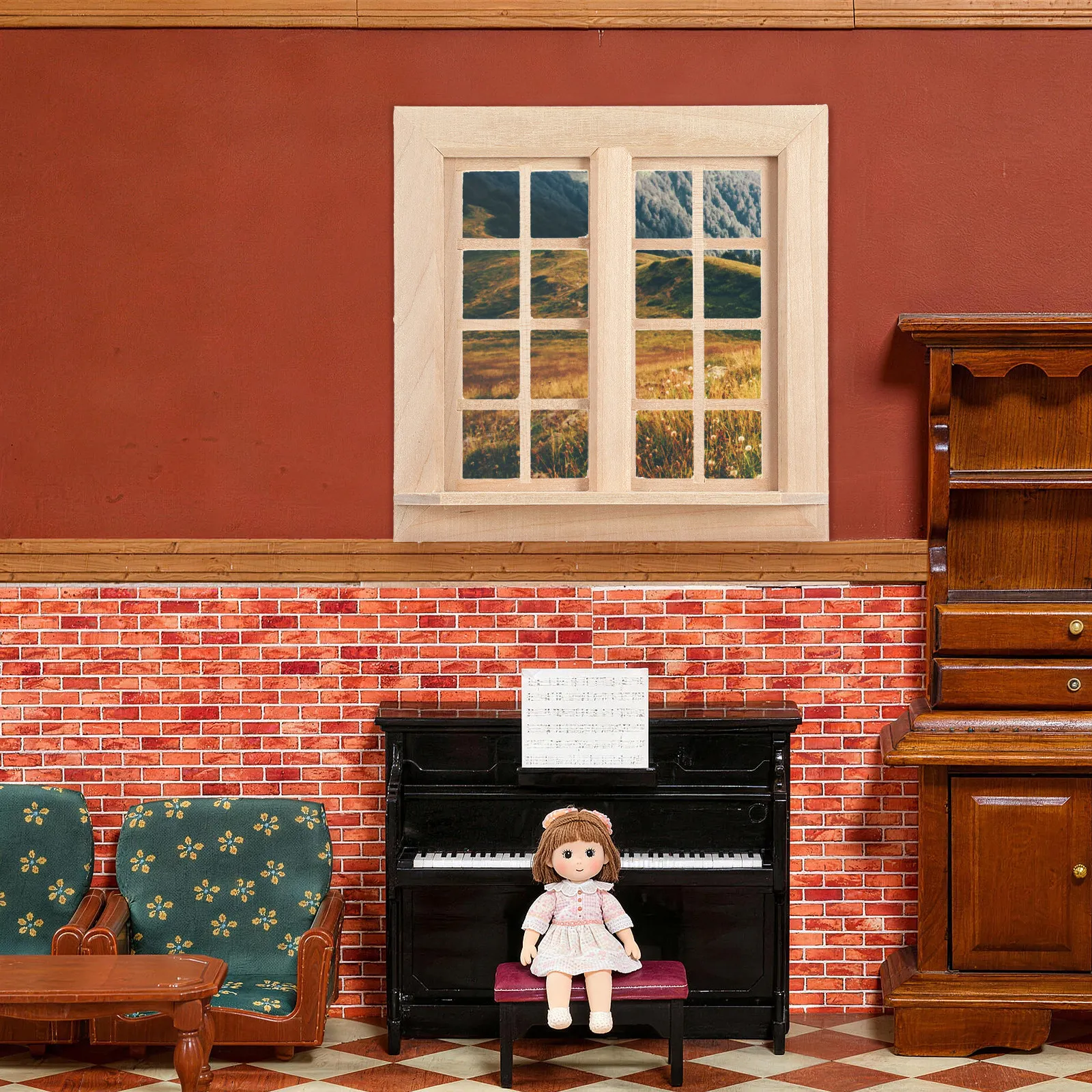 Natural Wood Mini Blank Window for Dollhouse Supplies DIY Miniature Window Decor Warm Chic Design Mini House Adornment
Natural Wood Mini Blank Window for Dollhouse Supplies DIY Miniature Window Decor Warm Chic Design Mini House Adornment