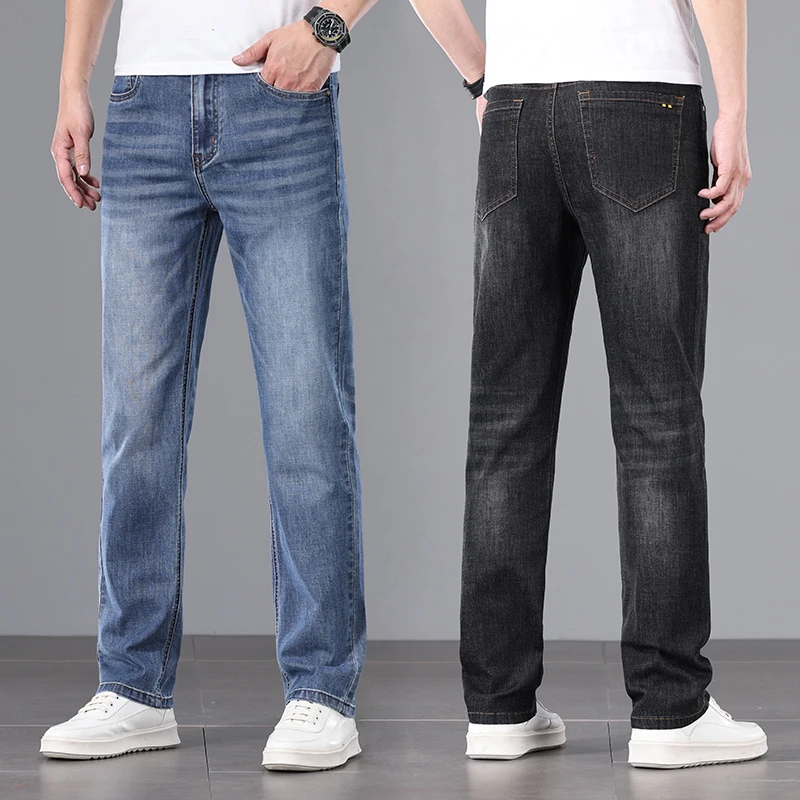 Summer Thin Men's Brand Casual Jeans Breathable Straight Business Stretch Denim Trousers Fashion Vintage Trousers
Summer Thin Men's Brand Casual Jeans Breathable Straight Business Stretch Denim Trousers Fashion Vintage Trousers