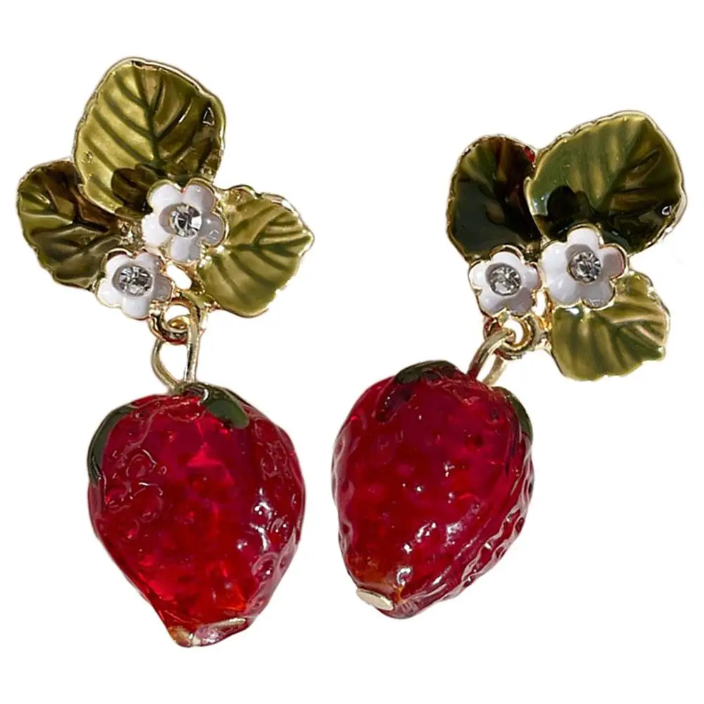 Raspberry Earrings Cute Strawberry Small Red Women Jewelry Dainty Fruit Leaves Lightweight Trendy Accessories Earrings
Raspberry Earrings Cute Strawberry Small Red Women Jewelry Dainty Fruit Leaves Lightweight Trendy Accessories Earrings