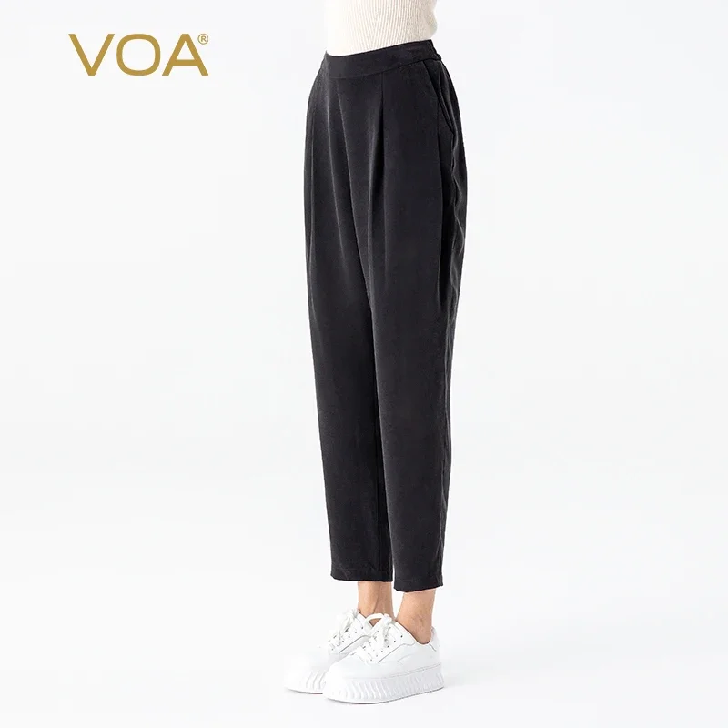 VOA 30 Momme Heavyweight Silk Elastic Natural Waist Office Ladies Trousers Pocket Versatile Silk Straight Pants Distressed KE871
VOA 30 Momme Heavyweight Silk Elastic Natural Waist Office Ladies Trousers Pocket Versatile Silk Straight Pants Distressed KE871