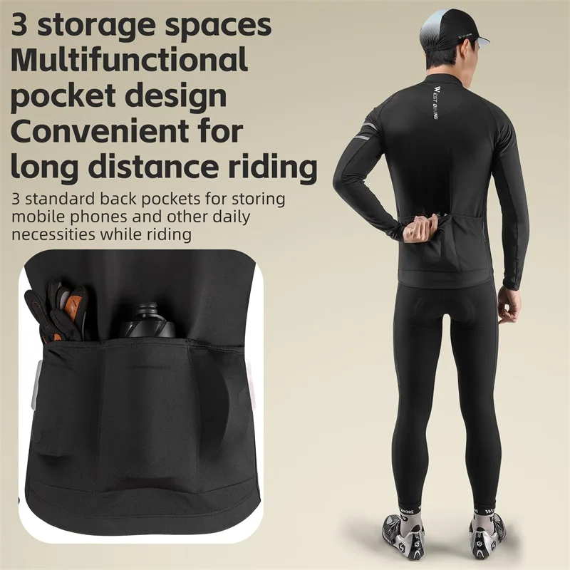 WEST BIKING Winter Long Sleeve Cycling Jersey Warm Fleece MTB Road Bike Sports Windproof Shirt With Pockets Thermal Sport Gear
WEST BIKING Winter Long Sleeve Cycling Jersey Warm Fleece MTB Road Bike Sports Windproof Shirt With Pockets Thermal Sport Gear