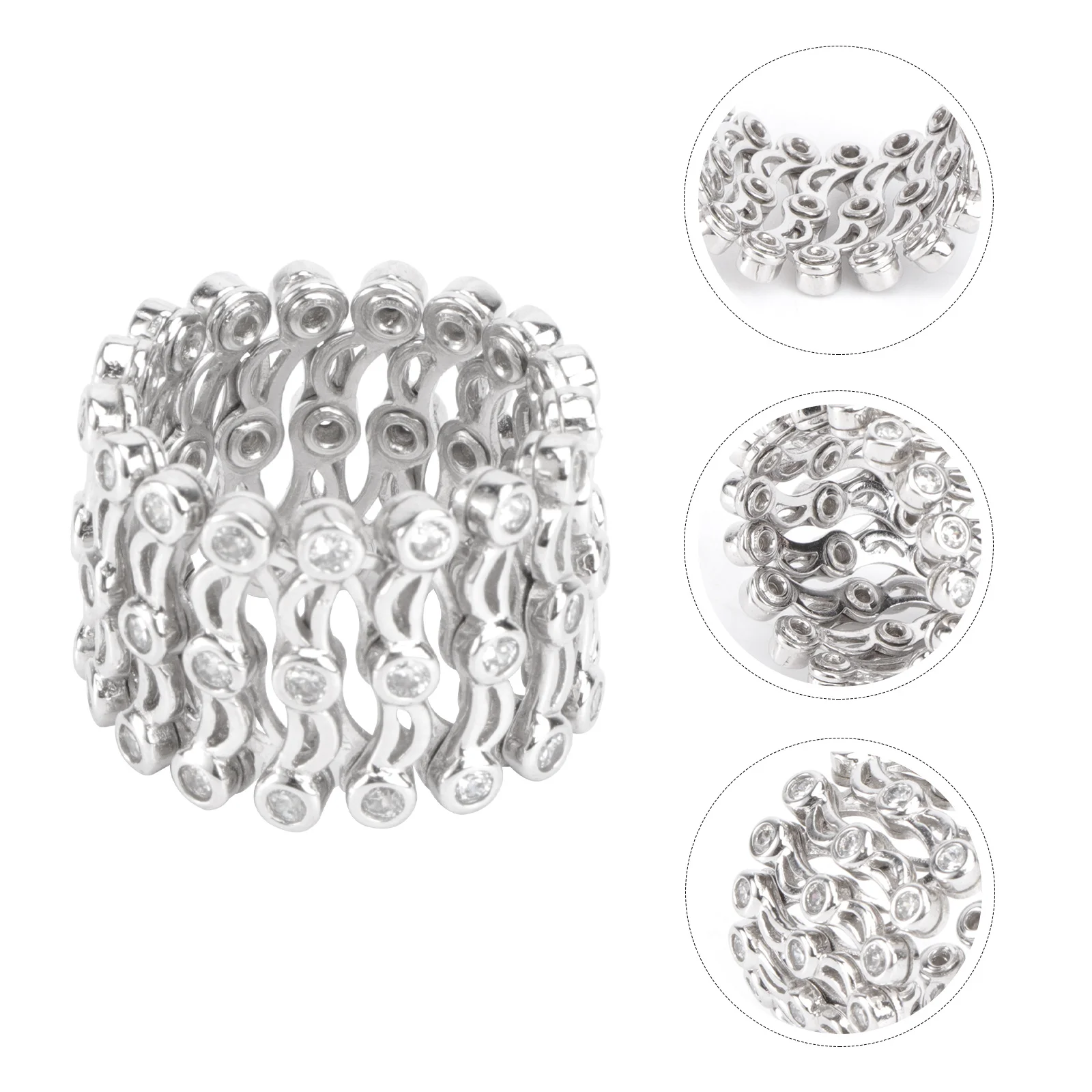 Transformable Ring Bracelet Silver Stretchable Finger Jewelry 2 In 1 Retractable Hand Jewelry For Women Party Rhinestone Inlaid
Transformable Ring Bracelet Silver Stretchable Finger Jewelry 2 In 1 Retractable Hand Jewelry For Women Party Rhinestone Inlaid