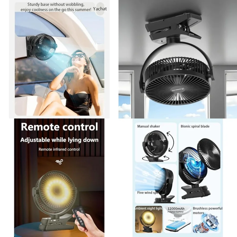 8-inch Magnetic Cruise Ship Approved Fan, 12000mAh Battery Operated Clip on Fan with 5 Speeds, LED Lantern, Timer, Magnetically
8-inch Magnetic Cruise Ship Approved Fan, 12000mAh Battery Operated Clip on Fan with 5 Speeds, LED Lantern, Timer, Magnetically