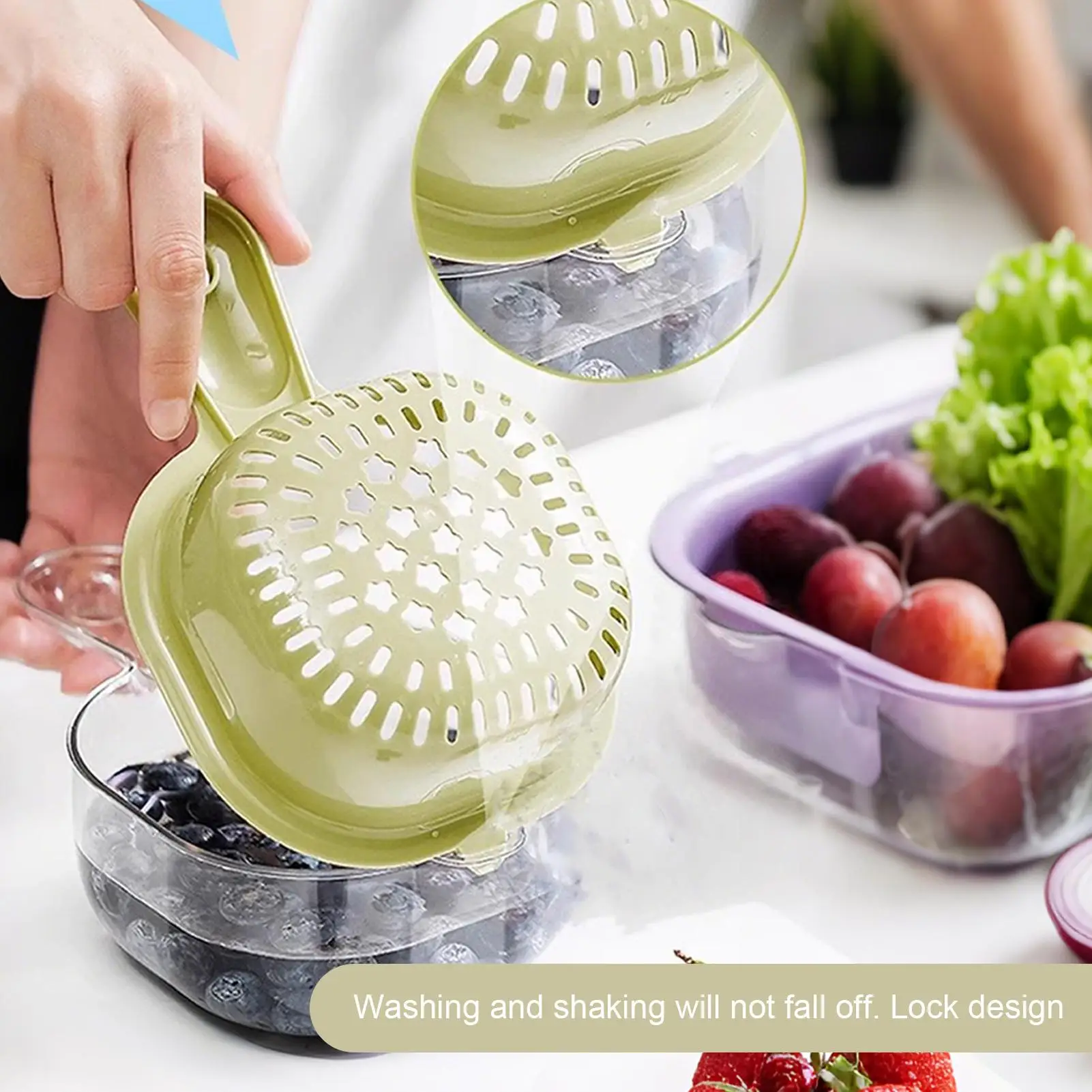Vegetable Washing Basket Kitchen Colanders 2 In 1 Rotatable Strainer Colander With Handle For Washing Cleaning Berries Salad
Vegetable Washing Basket Kitchen Colanders 2 In 1 Rotatable Strainer Colander With Handle For Washing Cleaning Berries Salad