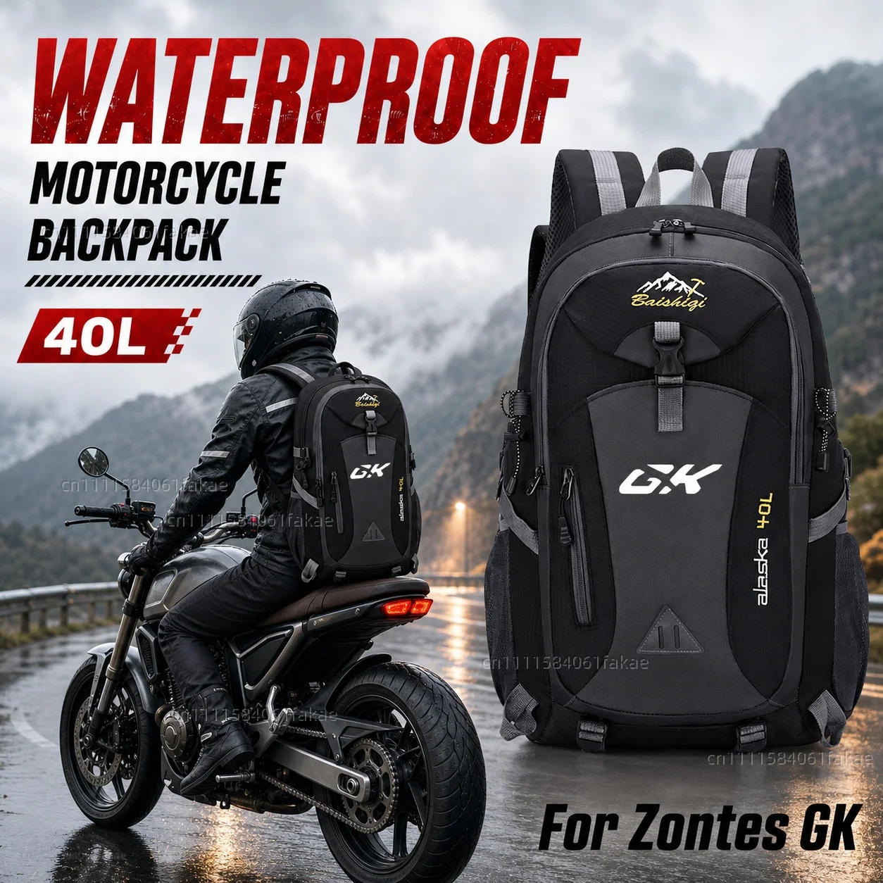 For Zontes GK 125 / GK 155 / GK 125X Universal Motorcycle Backpack 40L Waterproof Travel Backpack Outdoor Hiking Camping
For Zontes GK 125 / GK 155 / GK 125X Universal Motorcycle Backpack 40L Waterproof Travel Backpack Outdoor Hiking Camping