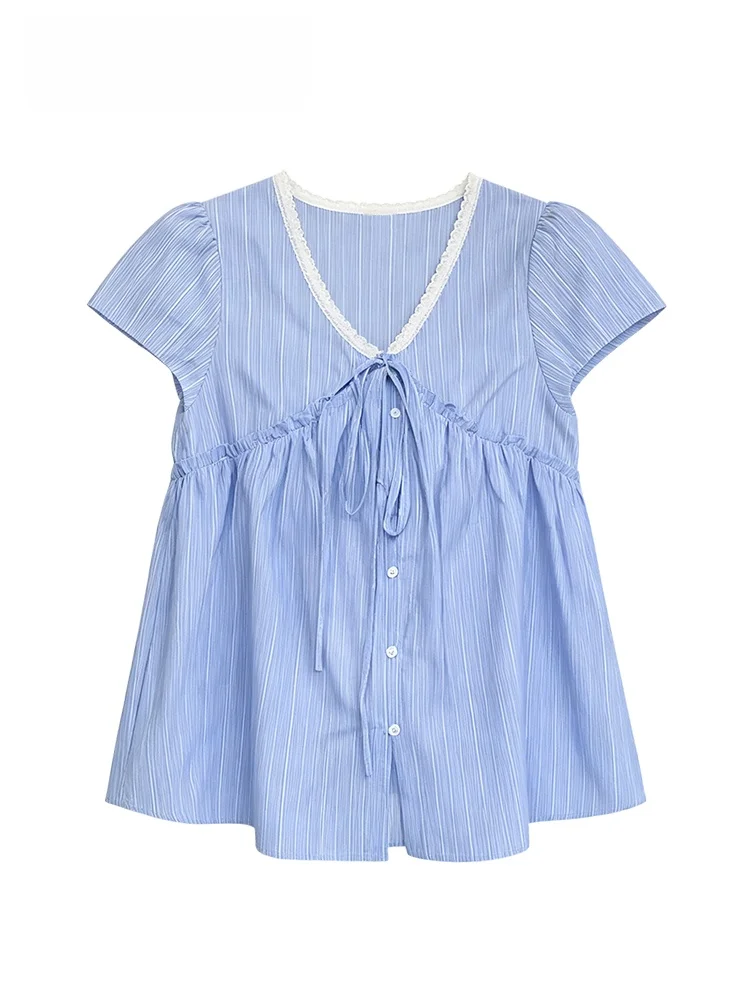 Summer Short Sleeve Shirt Women's plus Size College Style Meat Concealing Top Cara CLUB New Age Reduction Breathable Skin-Fri...
Summer Short Sleeve Shirt Women's plus Size College Style Meat Concealing Top Cara CLUB New Age Reduction Breathable Skin-Fri...
