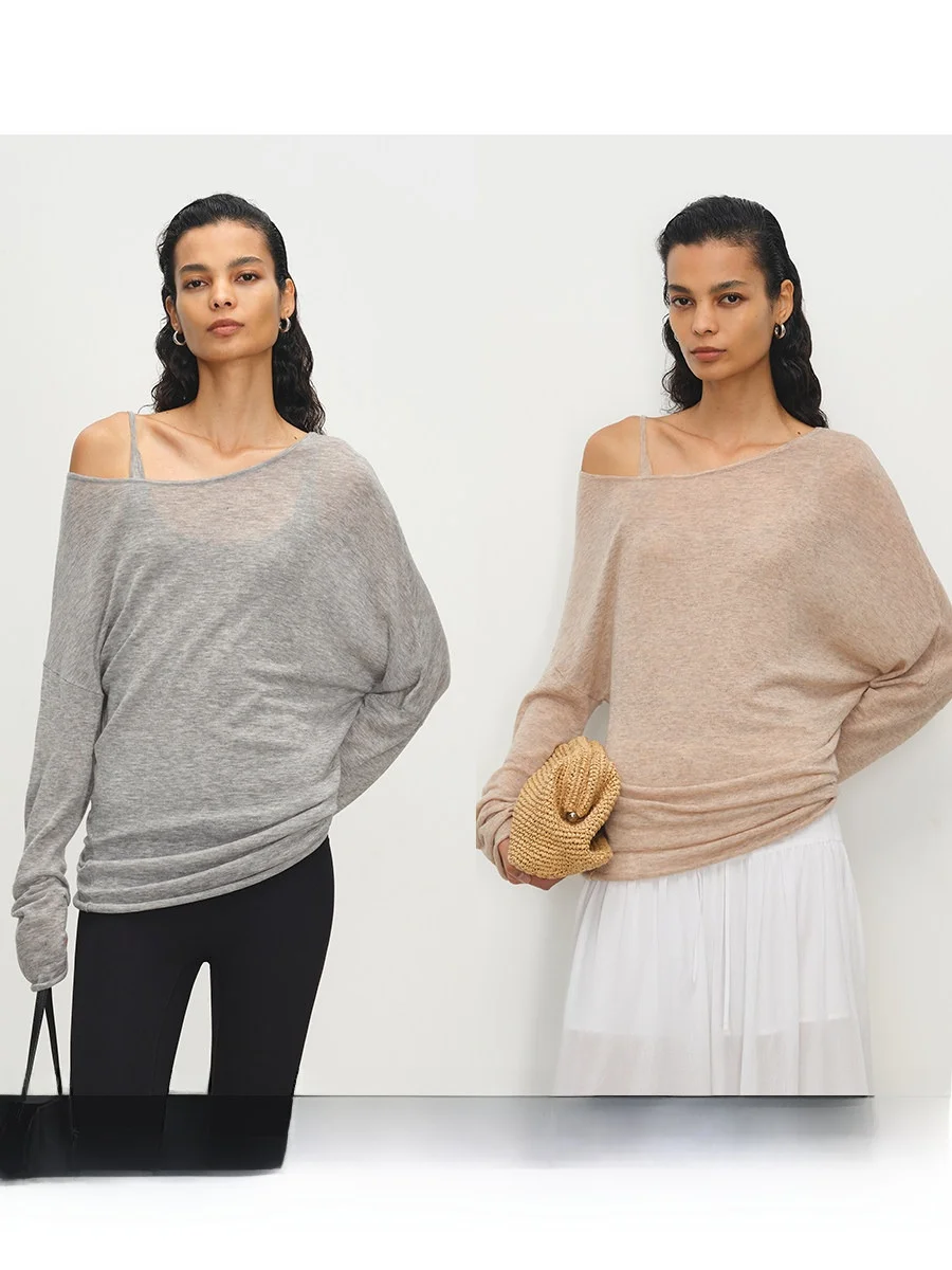 MSBEAST Ultrafine Merino Water-Soluble Wool Knitted Strap U-Neck Asymmetrical Shoulder Slope Sweater Transparent Women's Fashion
MSBEAST Ultrafine Merino Water-Soluble Wool Knitted Strap U-Neck Asymmetrical Shoulder Slope Sweater Transparent Women's Fashion
