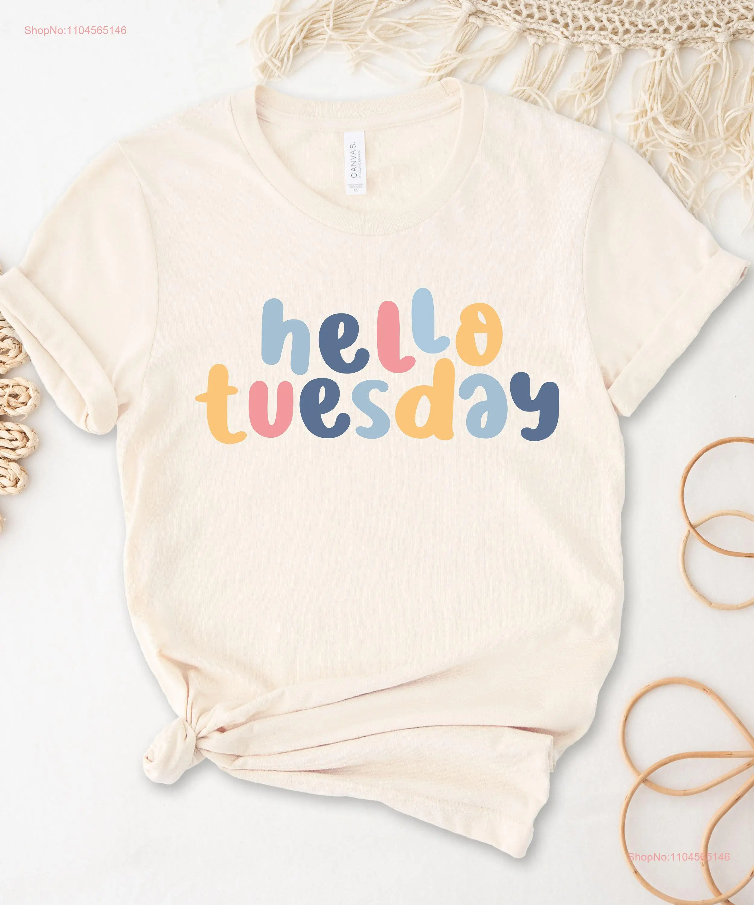 Hello Tuesday T Shirt Work Clothing Day of the Week Vibes Women's Co worker Funny long or short sleeves
Hello Tuesday T Shirt Work Clothing Day of the Week Vibes Women's Co worker Funny long or short sleeves