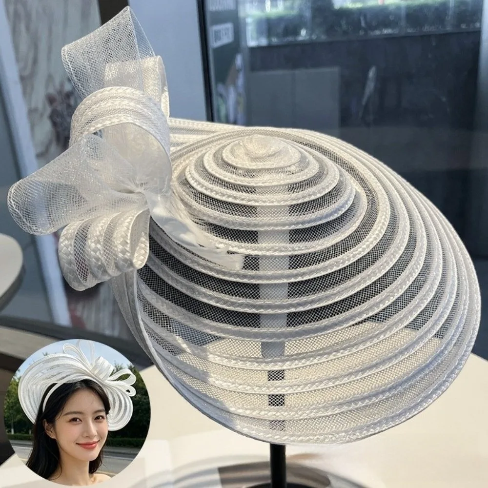 Bow Decoration Mesh Fascinator Headband Hat 9cm Wide Brim Breathable Women's Tea Party Hat Headband Style Elegant Vintage
Bow Decoration Mesh Fascinator Headband Hat 9cm Wide Brim Breathable Women's Tea Party Hat Headband Style Elegant Vintage