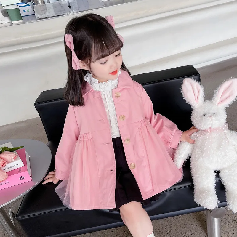 2025 Spring Autumn Girls Coats Children Casual Jacket Mesh Lace Princess Coats Solid O-Neck Kids Outerwear 2-8 Y Clothing
2025 Spring Autumn Girls Coats Children Casual Jacket Mesh Lace Princess Coats Solid O-Neck Kids Outerwear 2-8 Y Clothing