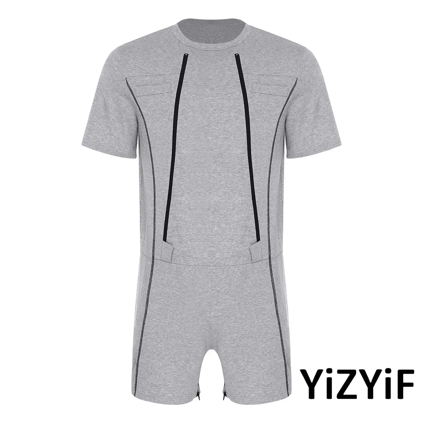 Mens Adults Anti-strip Jumpsuit Zipper Crotch Short Sleeve Alzheimer Elderly Adaptive Rompers for Caring And Nursing
Mens Adults Anti-strip Jumpsuit Zipper Crotch Short Sleeve Alzheimer Elderly Adaptive Rompers for Caring And Nursing