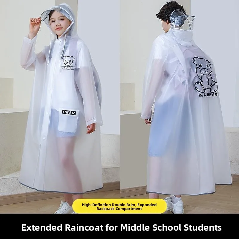 Long Length Unisex Raincoat with Bag Holder for Children Students School Uniform Male Female Kids Concert Special Use Raincoat
Long Length Unisex Raincoat with Bag Holder for Children Students School Uniform Male Female Kids Concert Special Use Raincoat