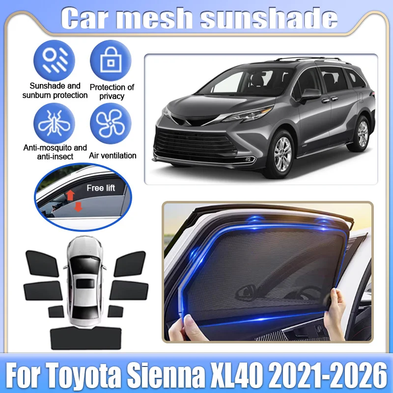 Car Mesh Shades For Toyota Sienna XL40 2021-2026 Window Sunshades Sunscreen Privacy Curtains Sun Visor Mosquito Auto Accessories
Car Mesh Shades For Toyota Sienna XL40 2021-2026 Window Sunshades Sunscreen Privacy Curtains Sun Visor Mosquito Auto Accessories